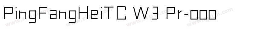 PingFangHeiTC W3 Pr字体转换